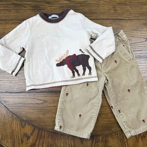 Janie and Jack Reversible Tee and Pants Bundle